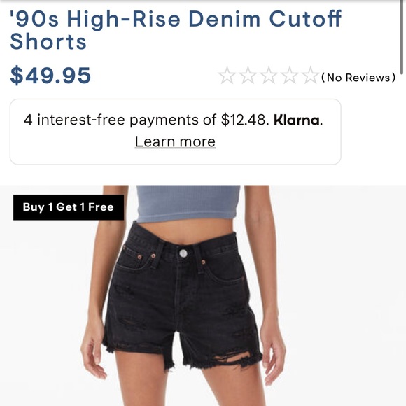 Black 90s cut off shorts